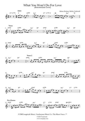 what you won't do for love trumpet sheet music